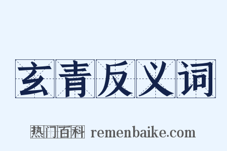玄青反义词是什么意思的图片